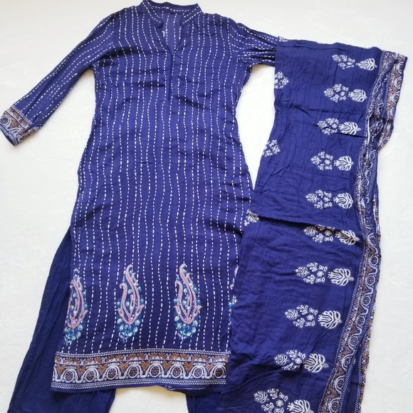 pakistani boutique Dresses & Skirts - 3 pzs shalwar kameez cotton lawn